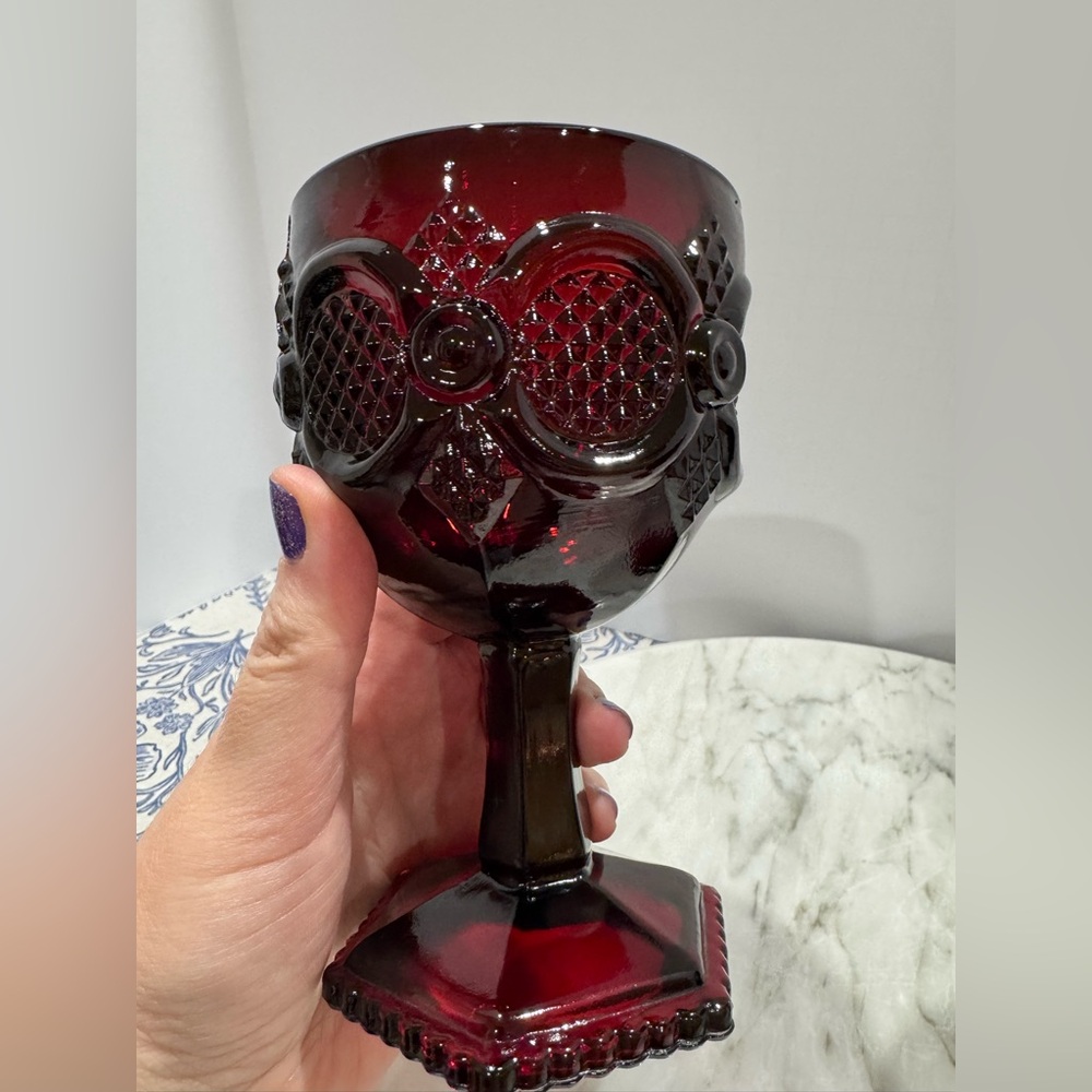 Vintage Avon Dark Red Goblets - Picture 9 of 9